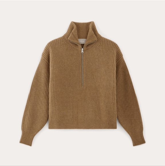 🆕EVERLANE The Half Zip Sweater in Luxe Merino - Picture 1 of 10